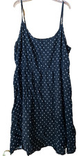 Gap NWT Women's XXL Black Print Woven Rayon Cami Sun Dress w/ Terrific Drape