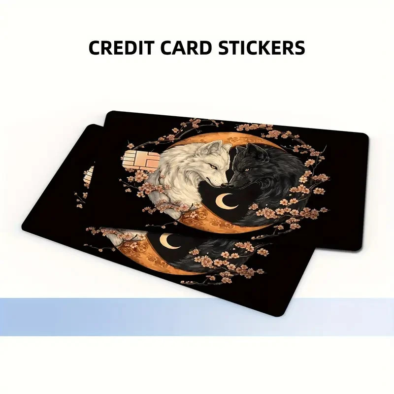 One Debit Credit Card Skin Sticker Decal Full All Cover Wolves