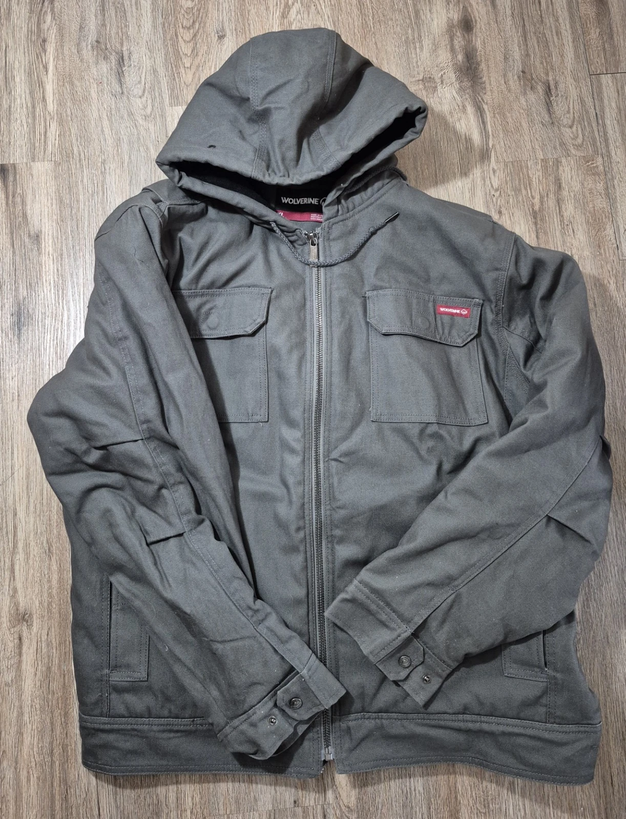 Men's Insulated Jacket Wolverine Lockhart Motion Max Coat Granite Gray Size XL
