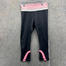 Lululemon Pants Womens 4 Black Pink Athletic Leggigns Yoga High Rise Knit Wunder