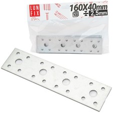 10 x connettore piatto piastra forata connettore in acciaio lamiera forata in...