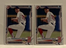 Elmer Rodriguez-Cruz 2021 Bowman Draft 1st Prospect LOT (2) BD-37 Yankees