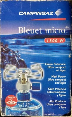 Vintage CampinGaz Bleuet Micro 1300W Single Burner Folding Backpacking Stove