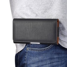 Cell Phone Case Horizontal Leather Carrying Pouch Cover with Belt Clip Holster