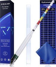 Hydrometer Test Kit, Triple Scale Alcohol Tester Hydrometer for Wine, Beer, K...