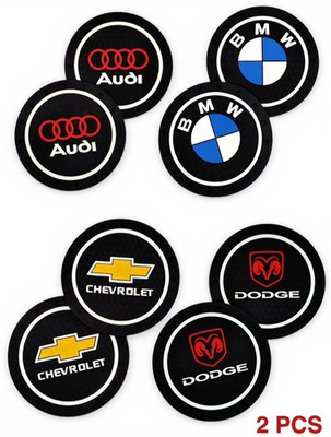 2x Non-Slip Car Cup Holder Mats-Rubber Insert Coasters for Car Interior