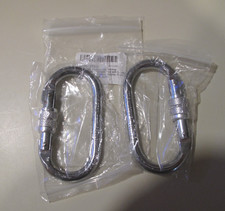 Lot of 2 Steel Carabiner Twist Lock, 4" OVAL 5000 LBS CAPACITY