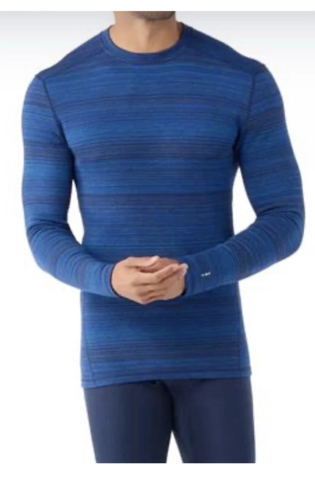 SMARTWOOL 100% Merino Wool 250 Thermal Pattern Crew Top Baselayer Mens L