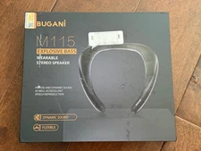 BUGANI Neckband Bluetooth Speaker, Wireless Neck Speaker True 3D Stereo Sound