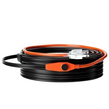 7W/ft 60ft Pipe Heat Cable with Internal Thermostat Regulation