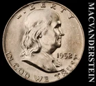 1952-D Franklin Half Dollar- FBL- Choice Gem Brilliant Unc++++ Luster #K596