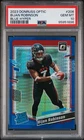 2023 PANINI DONRUSS OPTIC BLUE HYPER #206 BIJAN ROBINSON ROOKIE RC PSA 10