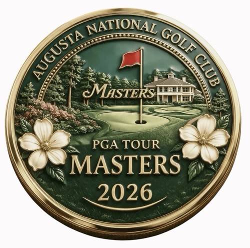 New 2026 Masters Golf Tournament Commemorative Gold Coin - Augusta National