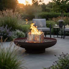 Cestello bruciatore a pellet per bracieri, mensole, riscaldatori da esterno e fornelli