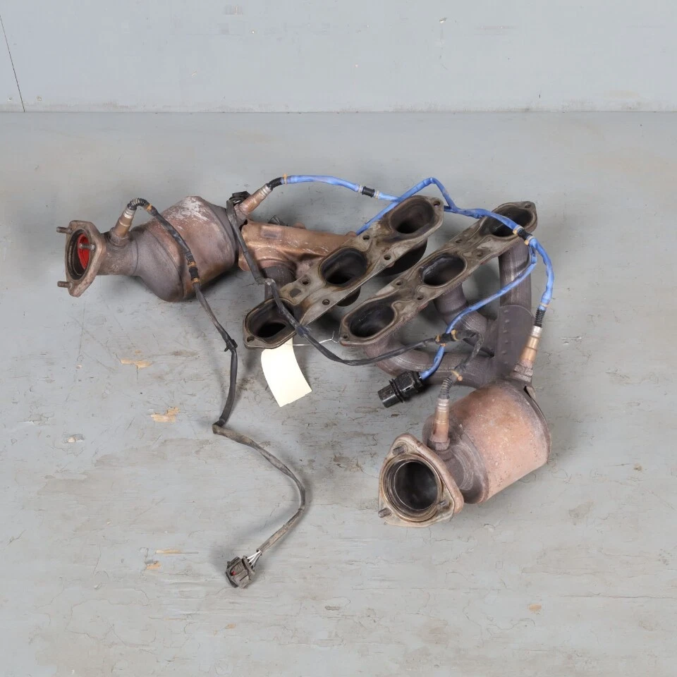 Colector de escape izquierdo derecho Porsche Boxster Cayman 987 3.4 2006-2008 OEM usado Foto 2 de 4