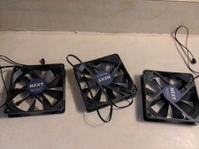 3x 120mm black nzxt case fans, lightly used