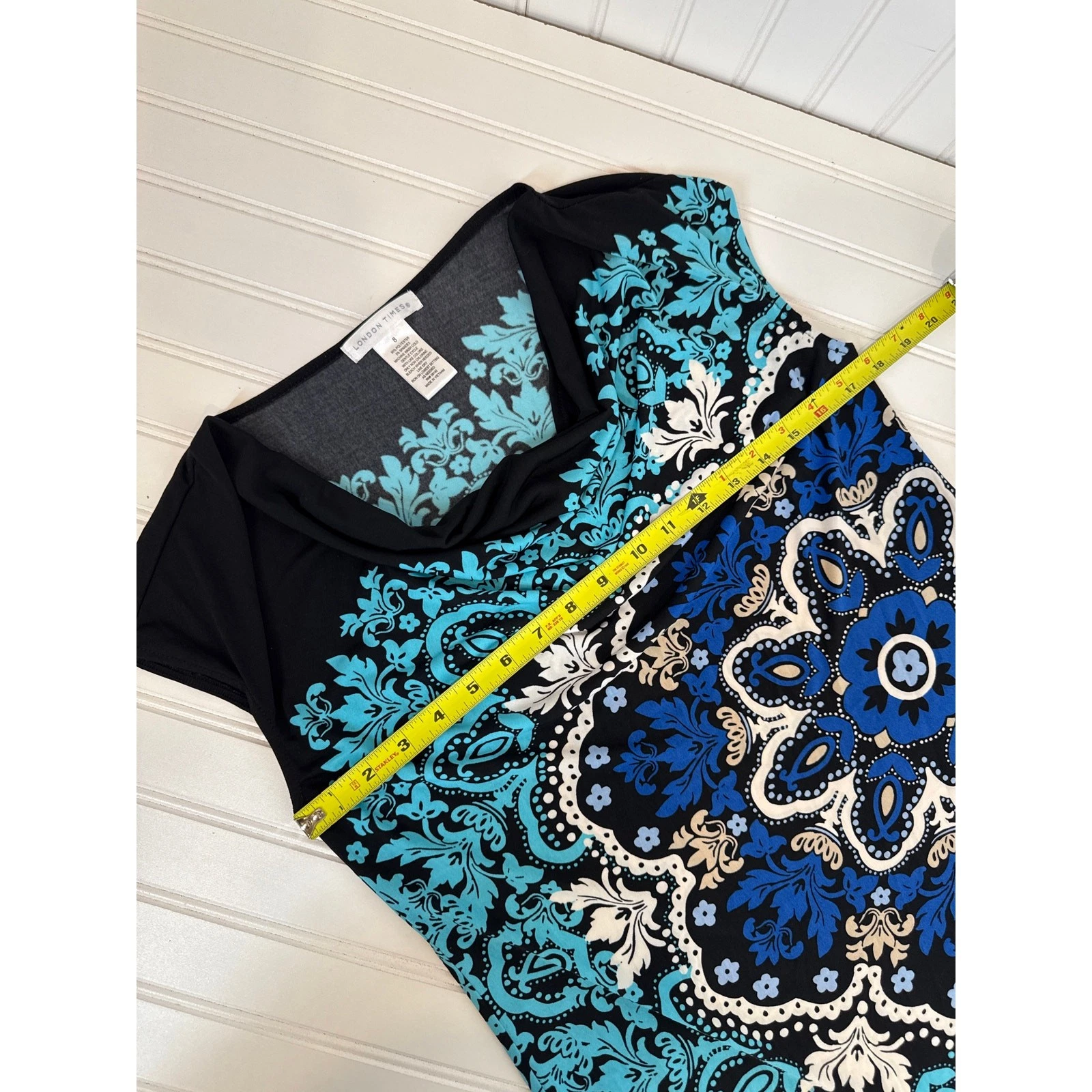 Abito tubino London Times scollo a cappuccio e tubino a righe Alyx taglia 8