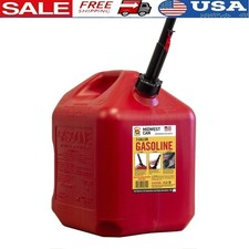 5 Gallon Gas Can W/ Flame Mitigation Device Auto Shut-Off Safe Fuel Storage New