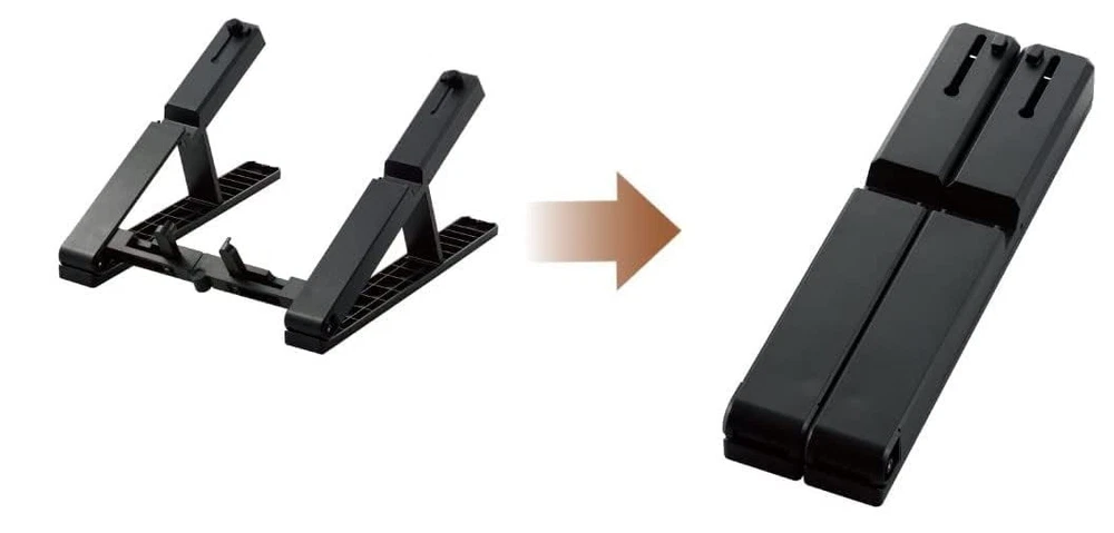 Laptop Stand Aluminium Table Stand 280 Gram Foldable Design (MET Black)