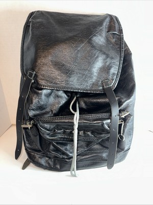 beckmann leather backpack Vintage Black Beckmann Norwegian Day Pack Leather Bag Backpack W/frame