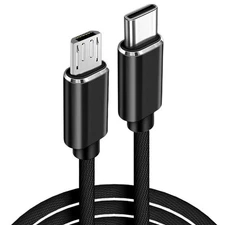 USB 2.0 Type-C To Micro USB Cable For OTG Sync Braided Data Charging 1M