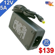 10 50 Pack AC DC Adapter 12V 5A 60W Switching Power Supply For LED Strip Light