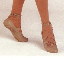 New/pkg Capezio Irish Ghillie Split sole Tan girls sizes Contemporary Lyrical 