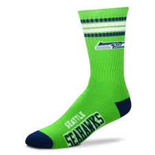 Seattle Seahawks Football NFL Licensed Quarter Crew Length Socks-Brand New