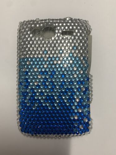 HTC G13 Wildfire S Hard Plastic Case Cover Back TPU Sea Design Blue New - Afbeelding 1 van 2