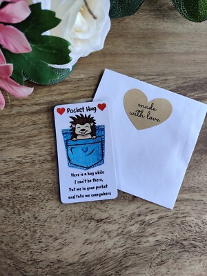 Igel Taschenumarmung Freundschaft Geburtstag Geschenkkarte Liebe Andenken Geldbörse Token