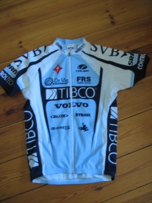 Team Tibco Team Jersey Herren Fahrradtrikot Hellblau Größe Small made by Voler