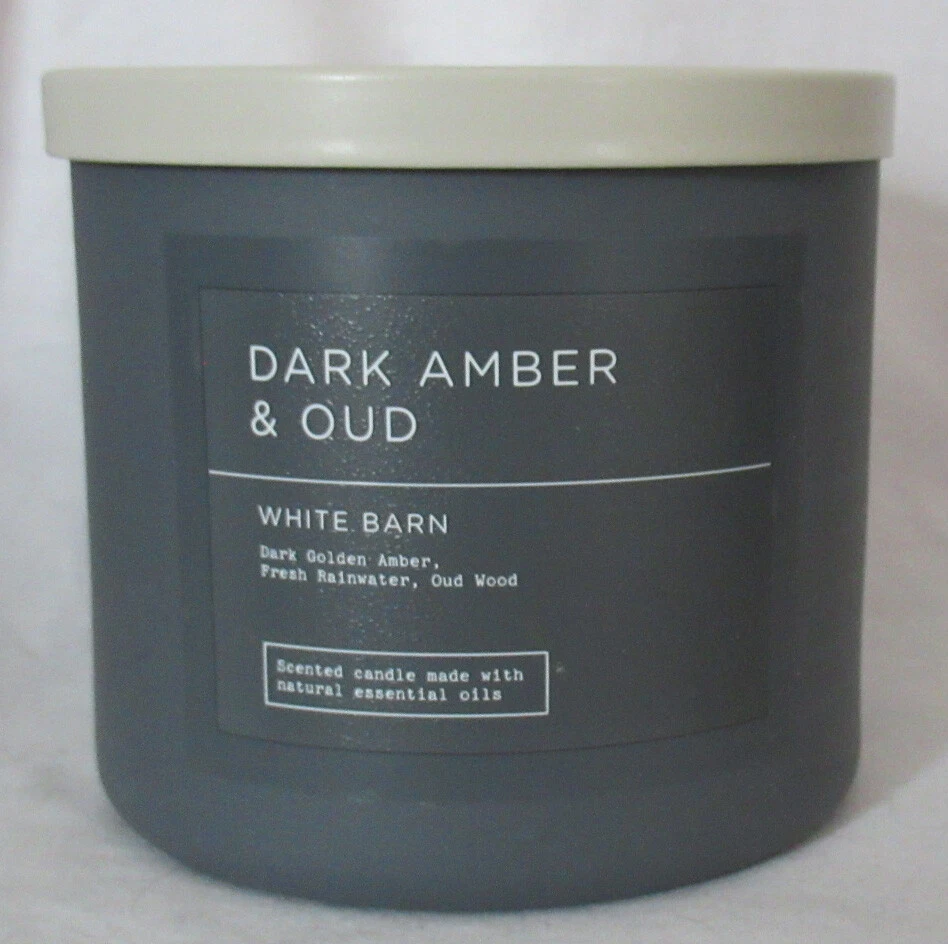 White Barn Bath & Body Works 3-wick Scented Candle Lot Set 2 DARK AMBER & OUD - Image 2 of 4