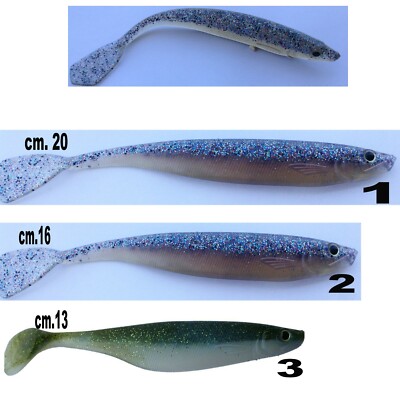 Set 4 Esche Artificiali Per Pesca - In Silicone, 10 Cm, Per Spinning In Mare E Acqua Dolce - Foto 5