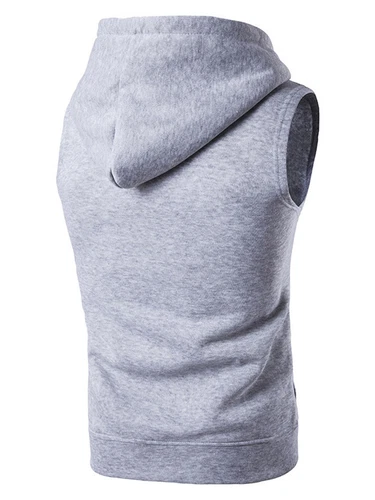 Men's Sleeveless Hoodie Casual Zipper Hooded Sweatshirt Gym Workout Tank Tops UK - Picture 14 of 52
