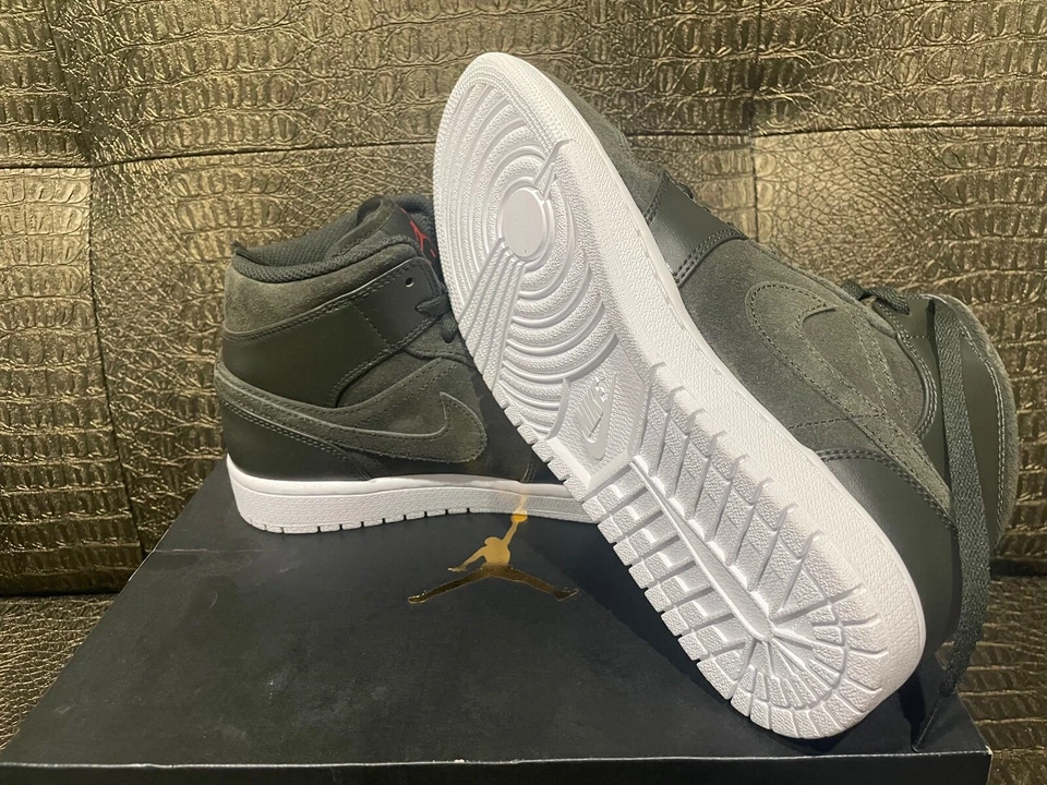 AIR Jordan 1 Mid Sequoia Max Naranja 554724-302 TALLA 8 NUEVO Foto 4 de 4