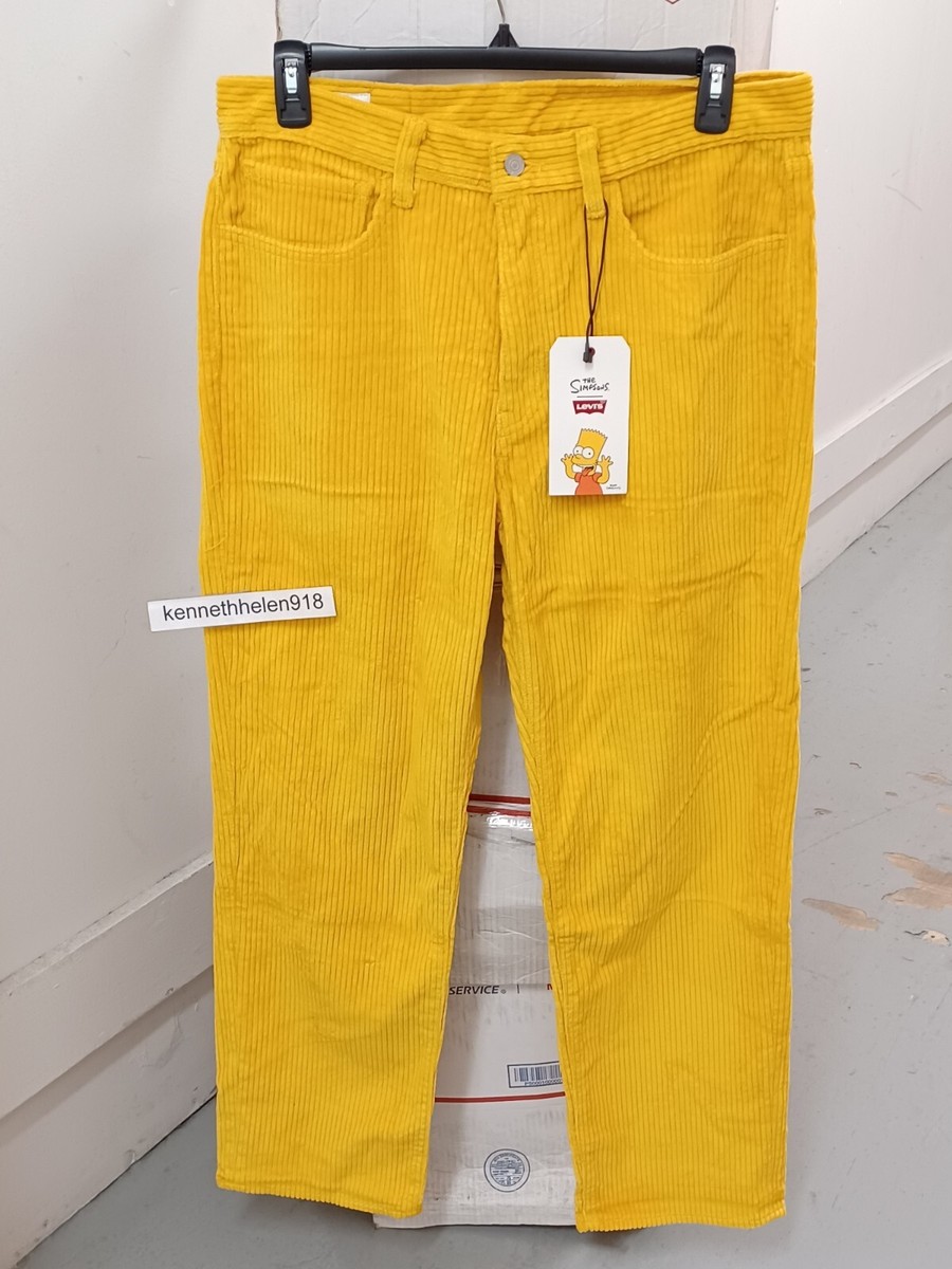 LEVIS X THE SIMPSONS STAY LOOSE CORD PANTS A20590000 YELLOW