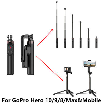 Trépied télécommande téléphone perche à selfie pour Gopro Hero 10