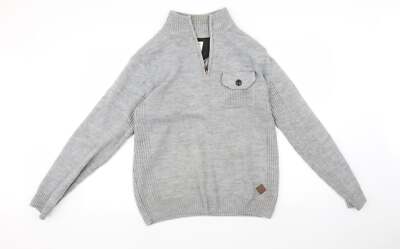 Trait Herren Sweatshirt grau Acrylmischung Größe M
