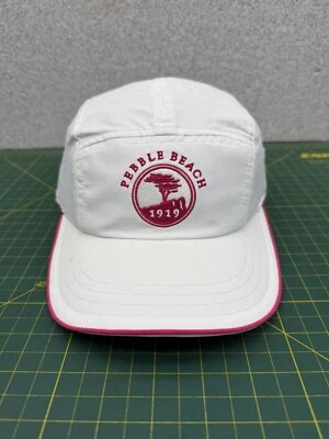 Pebble Beach Golf Course Links LPGA White & Pink Ladies Embroidered Hat Cap NEW