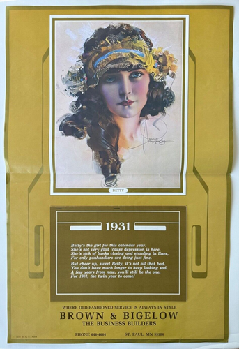 Betty, Rolf Armstrong 1981 Brown & Bigelow Calendar Salesman Pin-Up ...