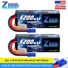2xZeee 4S LiPo Battery 14.8V 120C 5200mAh EC5 for RC Car Truck Helicopter Racing