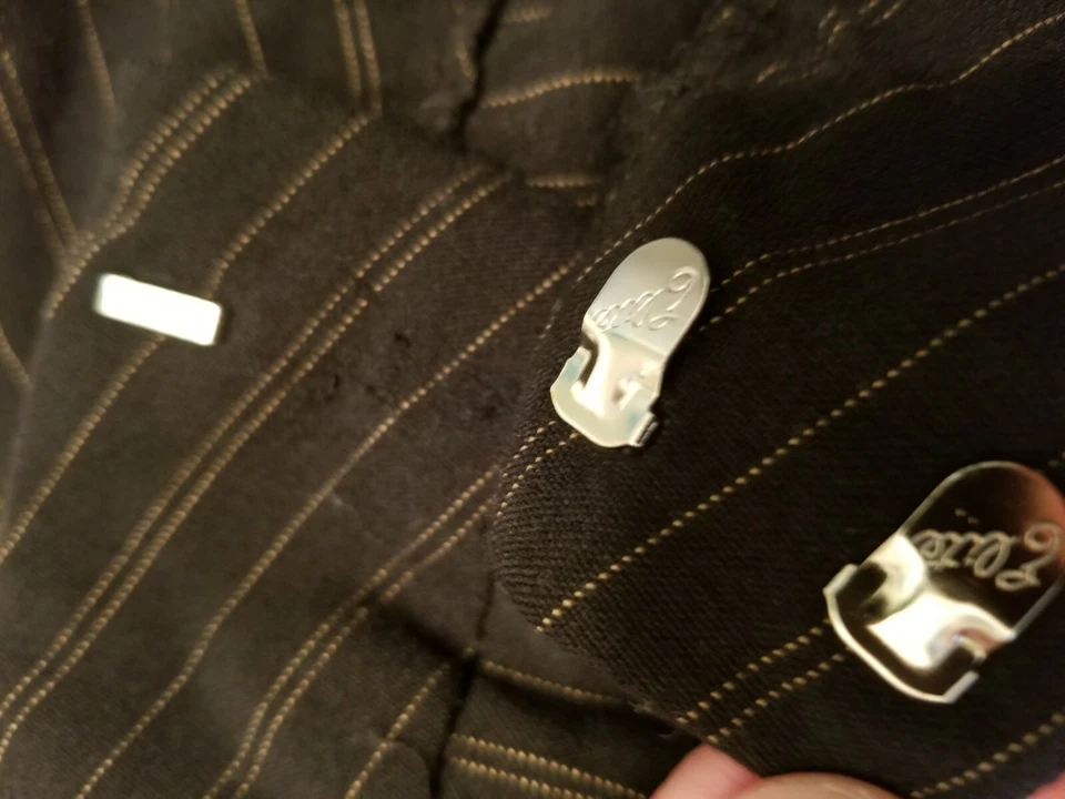 Pantalones Briggs New York para mujer talla 14 negro marrón a rayas Foto 4 de 4