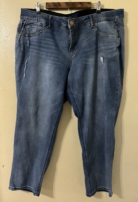 Democracy Jeans Size 24W Ab Solution Straight Leg Blue Wash WW109