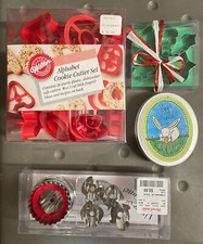 Zestaw 4 zestawów przecinarki do ciasteczek alfabet linzer jajko wielkanocne Boże Narodzenie 46 w sumie! LOOK