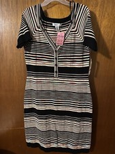 nine west sweater striped pullover dress size XL