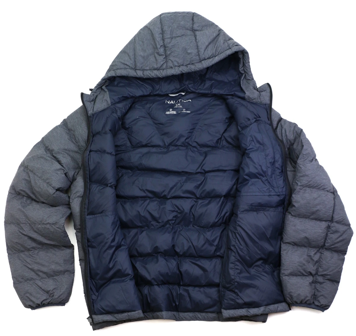 New Nautica Hooded Jacket Men s Size Large Warm Lightweight Down