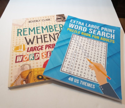 X Large Print Word Find /Search Puzzles Remember When? Nostalgic U.S. Theme