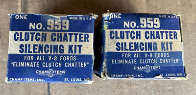 Lot 2 No. 959 Clutch Chatter Silencing Kit for V-8 Fords by Champs Items