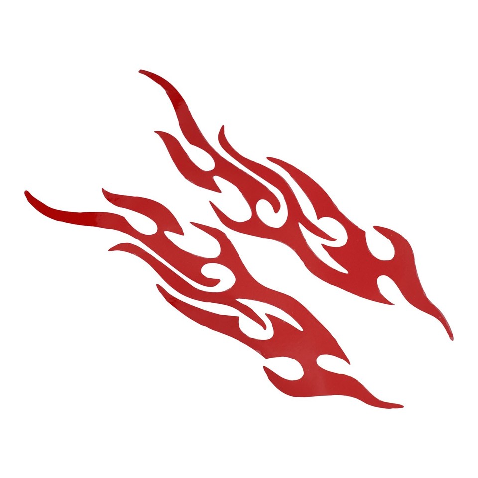 Enhanced Look Flame Vinyl Decal Sticker for Car Motorcycle Gas Tank