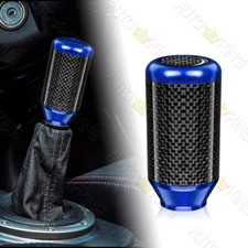 BLUE RACING ALUMINUM CARBON FIBER 5 / 6-SPEED MANUAL MT SHIFT SHIFTER KNOB